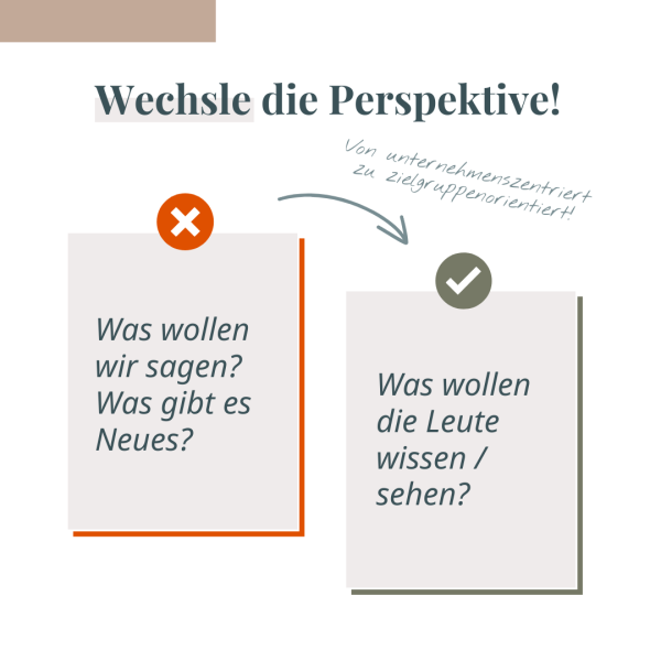 Content Marketing einfach erklärt für dein Restaurant, Hotel & Lebensmittelgeschäft. Perspektivwechsel.