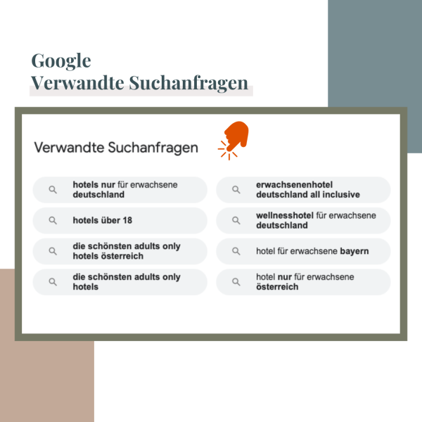 Restaurant Café Hotel auf Google Google verwandte Suchanfragen Keywords finden